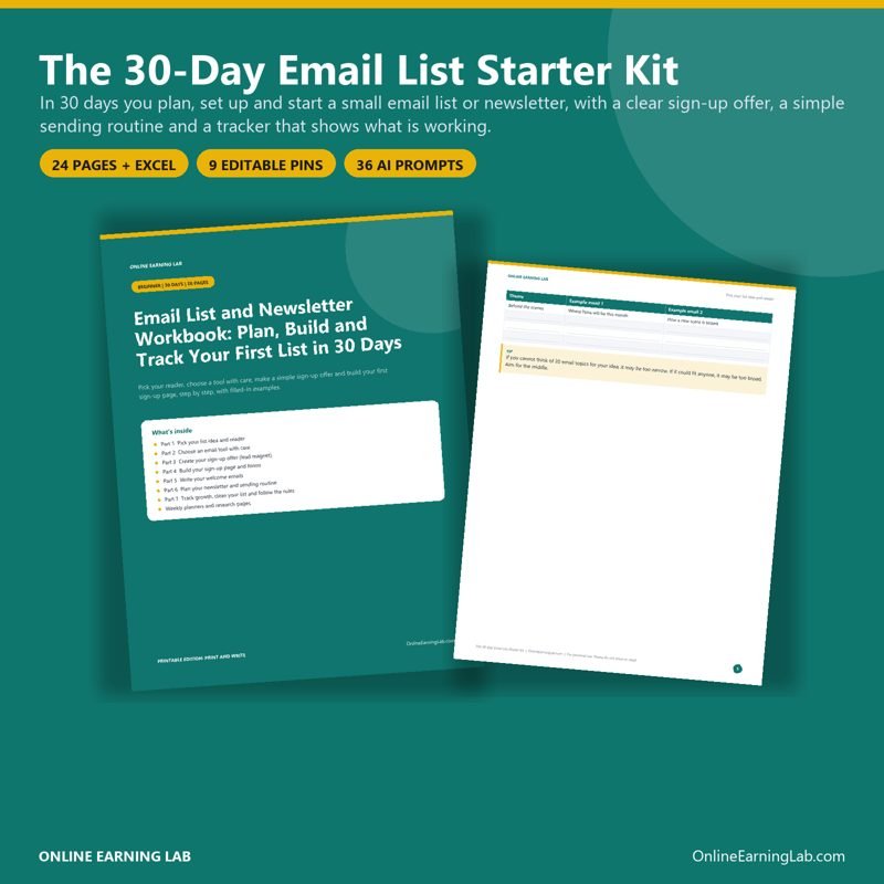 The 30-Day Email List Starter Kit