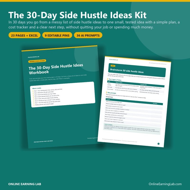 The 30-Day Side Hustle Ideas Kit